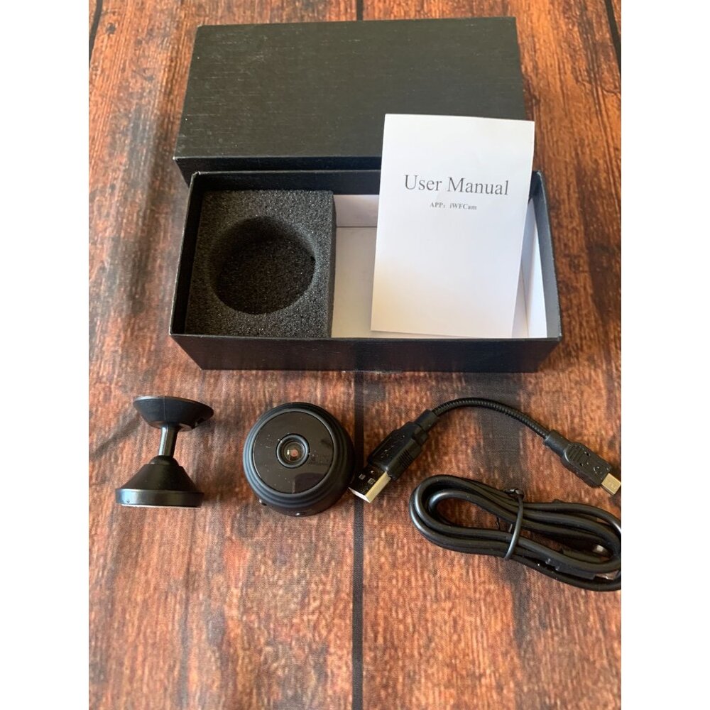 Mini Spy Camera With Magnetic Mount & USB Cable